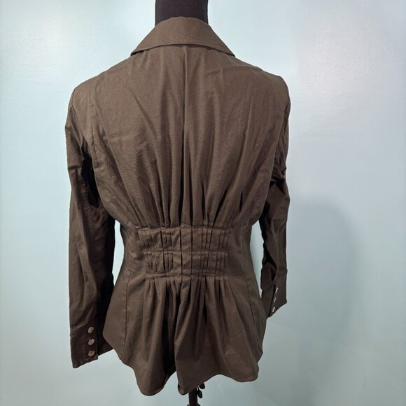 White House Black Market Olive Green Jacket  Size 12                       Lot J - Picture 2 of 8